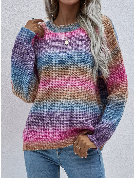 Sweter prosty z okrągłym dekoltem Hannelore-Swetry Kardigany-Evoranow