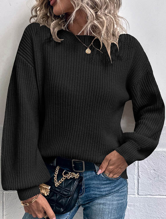 Sweter w prążki z luźnymi rękawami Legacy