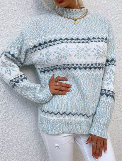 Sweter w norweskie wzory Rakipe