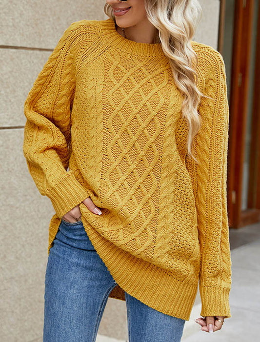 Sweter z warkoczowym splotem Vasila
