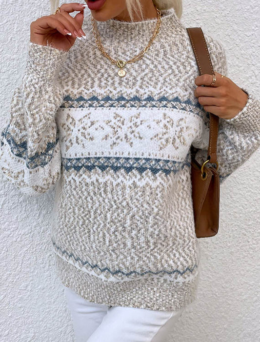 Sweter w norweskie wzory Rakipe