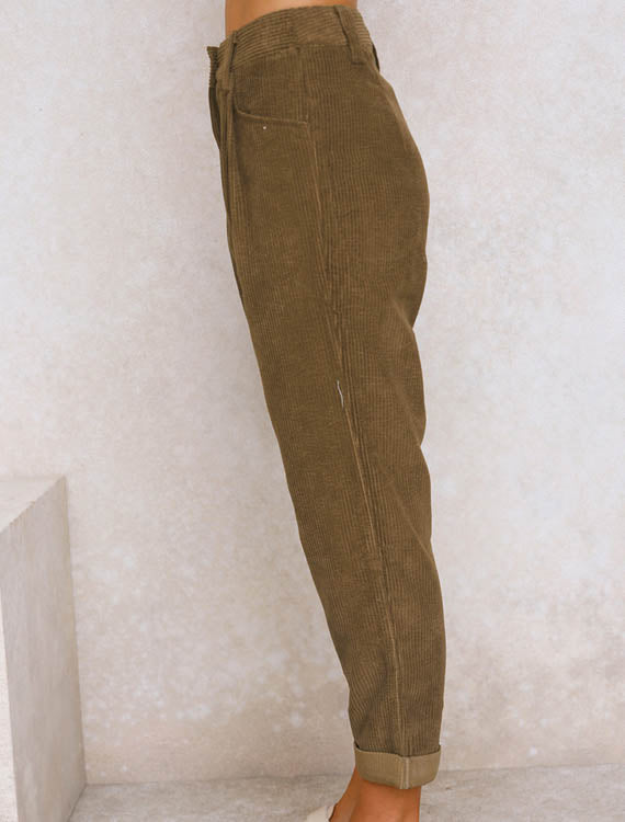 Spodnie w prążki z kieszeniami Faridah