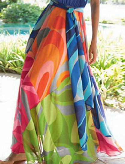 Sukienka maxi z dekoltem typu halter w print Mirjana