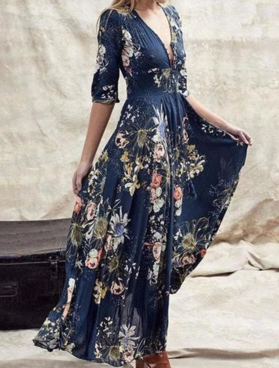 Sukienka midi z podkreślonym pasem i asymetrycznym dołem Cyrena